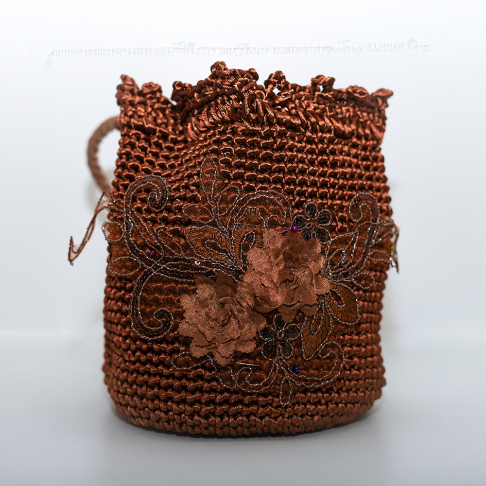 Bolso crochet ocre