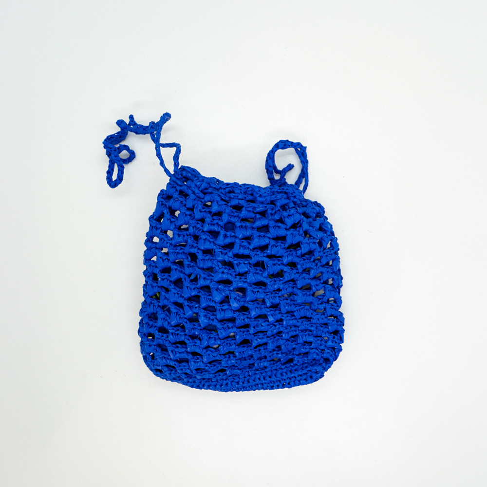 Bolso crochet azul rey