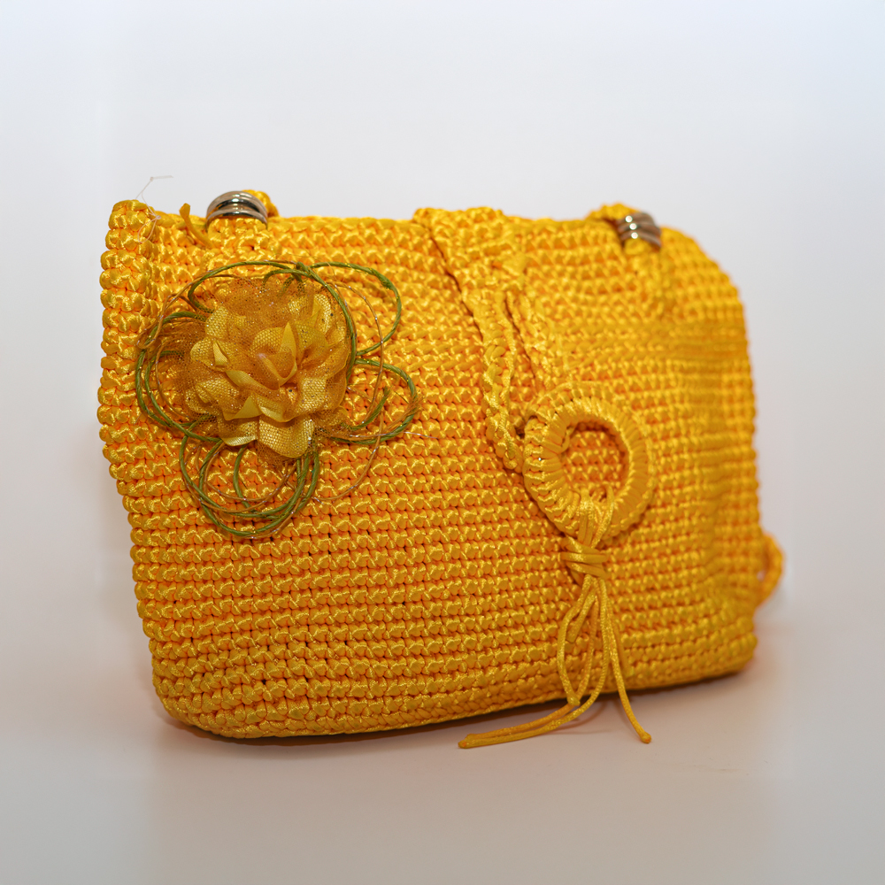 Bolso crochet amarillo