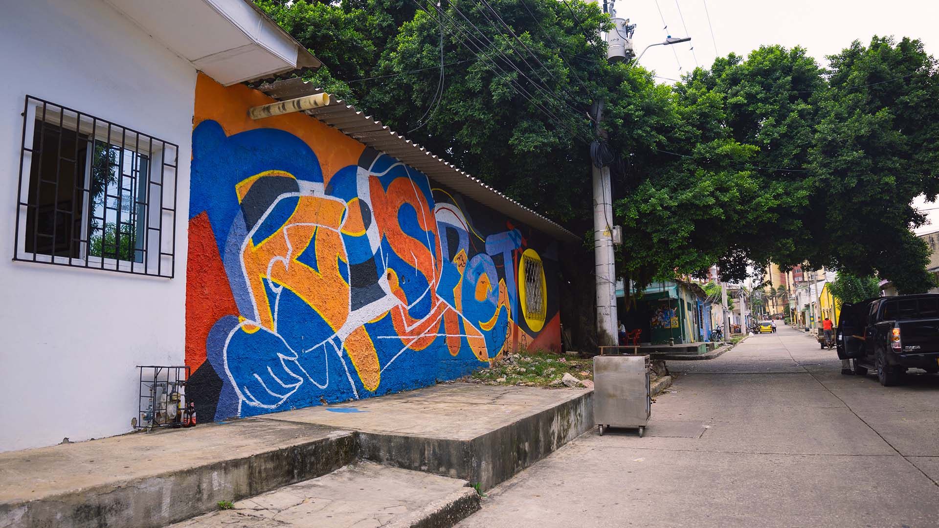 Mural azul